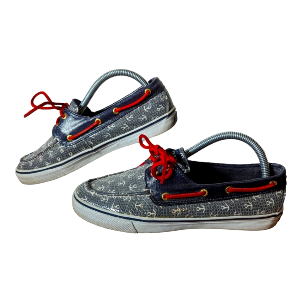 Sperry Boat Shoes/Loafers - Anchor Pattern - Nautical - Women's Size 8.5